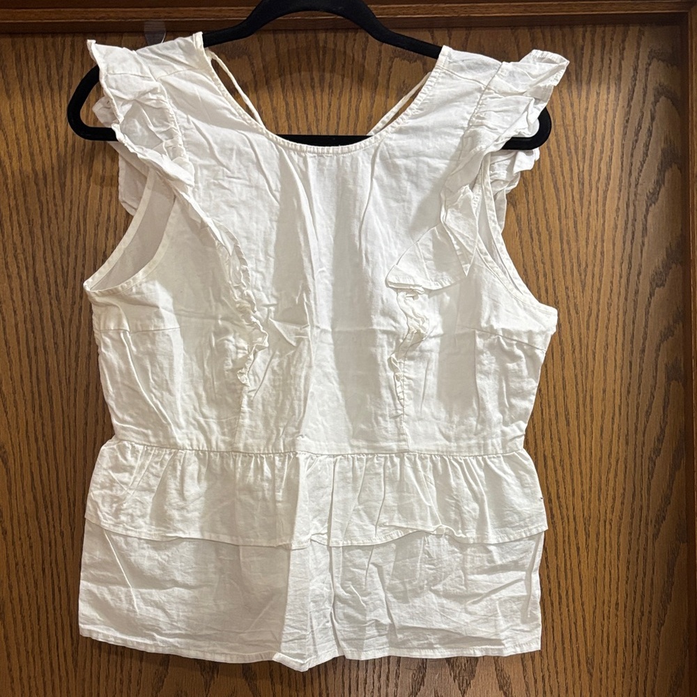Vero Moda Cream Ruffled Blouse